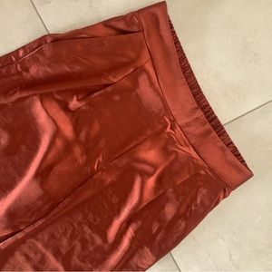 DREW Satin Wide Leg High Waist Pants *new with tags*